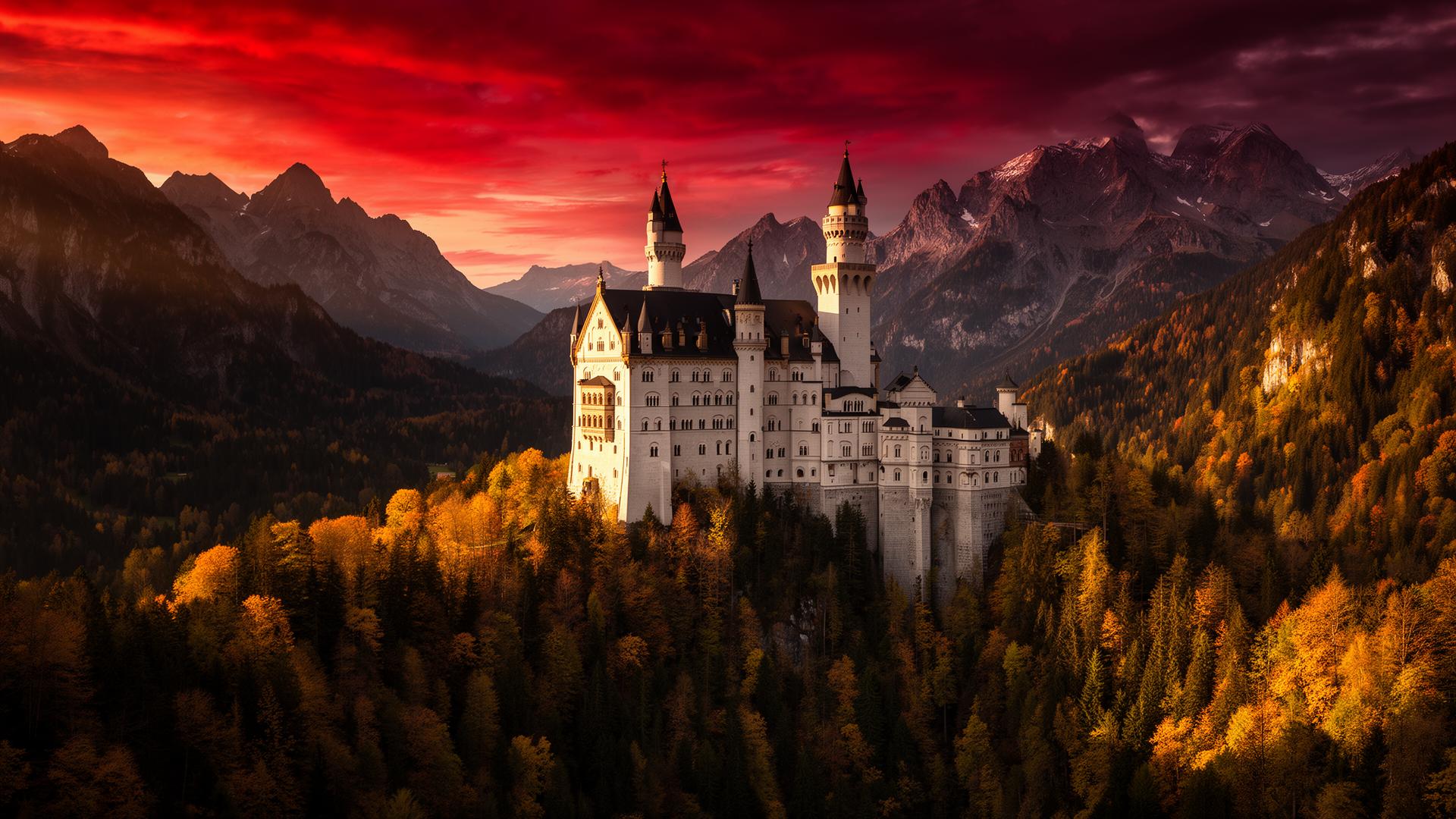 Castelo de Neuschwanstein na Baviera — agende sua aula experimental de alemão